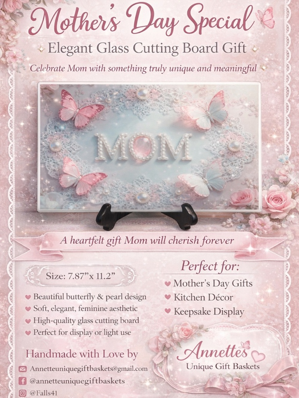 Mother’s Day Cutting Board( Handmade)
